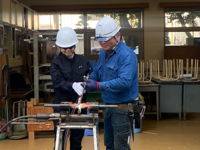 ガス圧接の体験