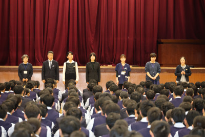 教育相談の説明の様子