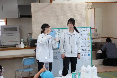 噴火実験の様子①