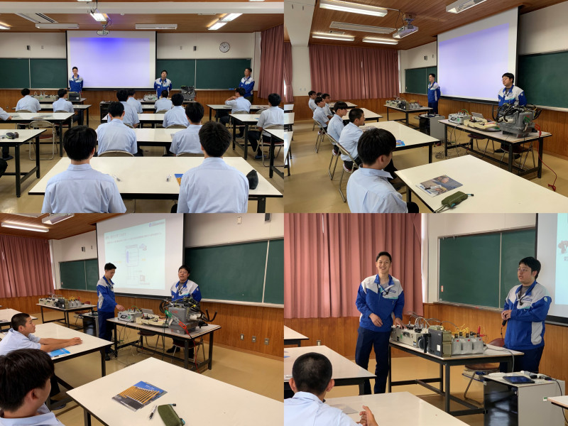 電気保安業務体験学習の様子
