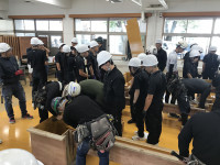 型枠工事の実技体験