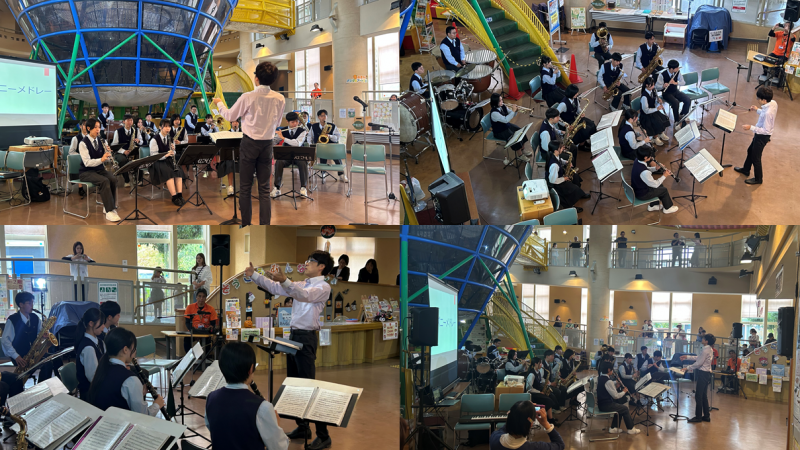 えひめの愛顔の子どもの芸術祭で演奏する吹奏楽部