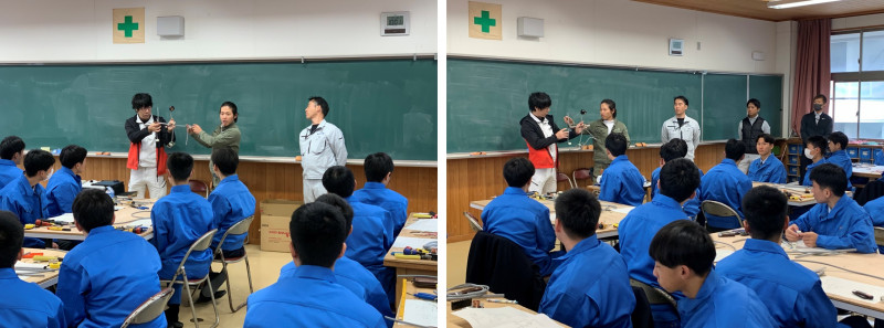 講師による電気工事の説明