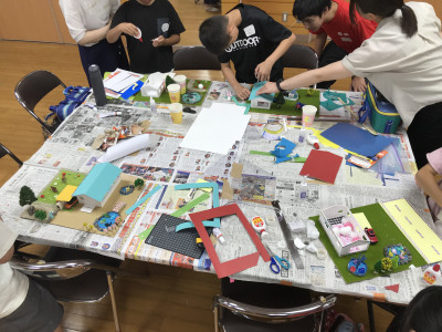 模型家づくりの様子